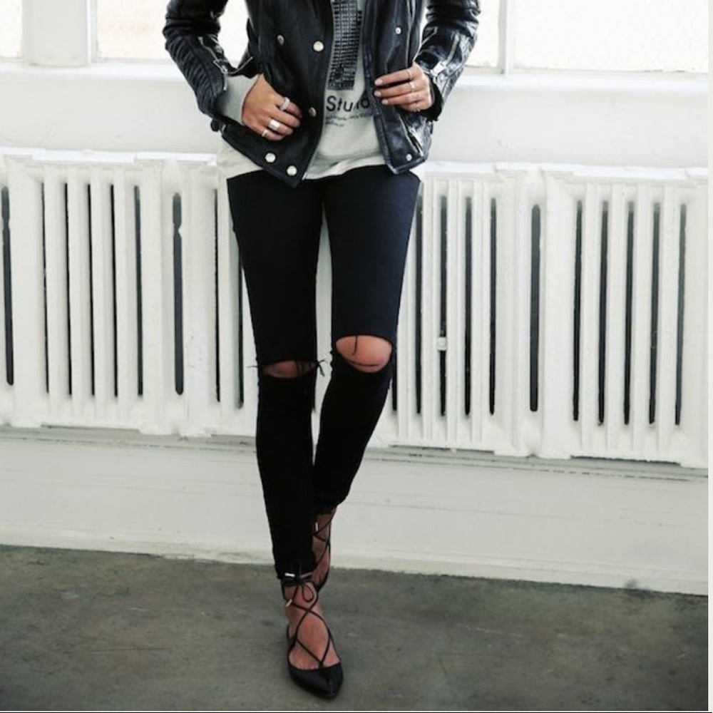 J crew - Navy blue flats